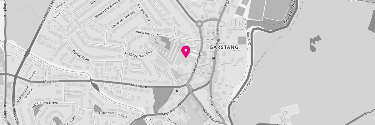 Map image showing the location of our Garstang Marsden branch at Unit 2 Cherestanc Square.