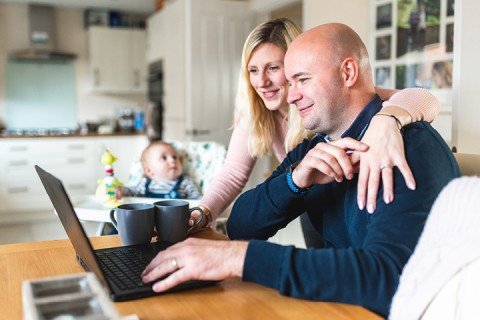Couple use the Marsden's product switch service to select a new mortgage product on maturity