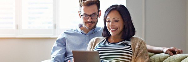 Couple make changes to their Marsden Building Society mortgage online