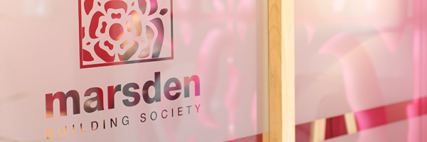 Marsden Building Society Logo Window Banner