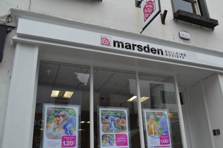 Image showing the exterior of our Clitheroe Marsden branch on 30 Castle Street.