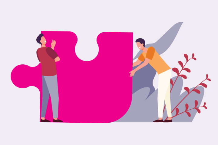 Man moves puzzle piece to find the perfect fit for his tax-free savings.