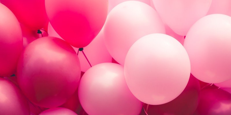 Pink balloons to celebrate Marsden Building Society's 165th Birthday