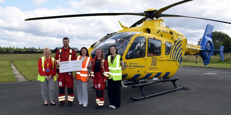 The Marsden donates £13k to North West Air Ambulance