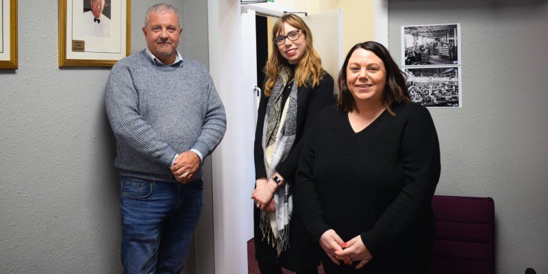 Peter Dunn (ABD Centre), Hayley Duckworth (Marsden BS) and Michaela Kenny (CFfL)